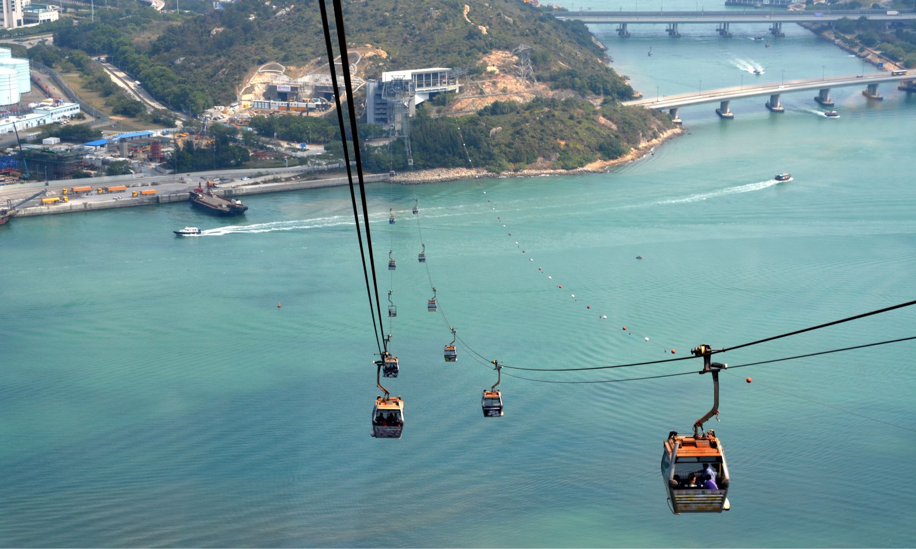 昂坪360ケーブルカーのゴンドラチケットをお渡しして現地解散